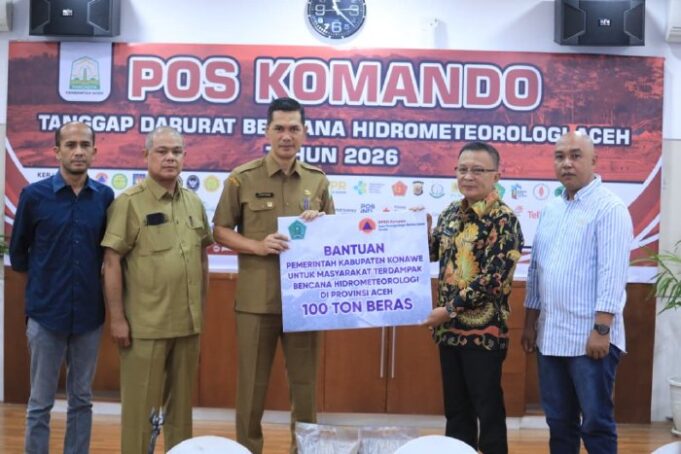 Pemkab Konawe Salurkan Bantuan 100 Ton Beras untuk Korban Bencana Aceh