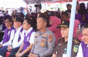 Ratusan Personel Polres Aceh Utara Amankan Rangkaian Hari Posyandu Nasional