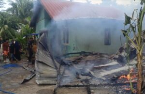 Rumah Duda dengan Empat Anak Piatu di Aceh Utara Ludes Terbakar