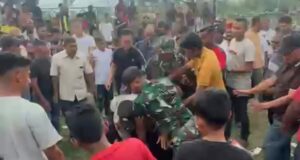 Miris! Wartawan Diduga Dihantam Oknum TNI Saat Liput Pertandingan Sepak Bola di Tanah Luas