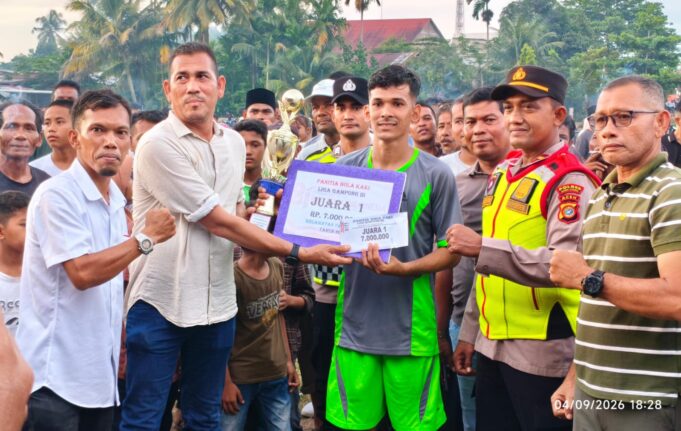 Dramatis! Alue Kejruen FC Juara Liga Gampong III Tanah Luas, Taklukkan Kuta FC Lewat Adu Penalti