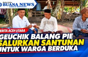 Geuchik Gampong Balang Pie Salurkan Santunan untuk Warga Berduka