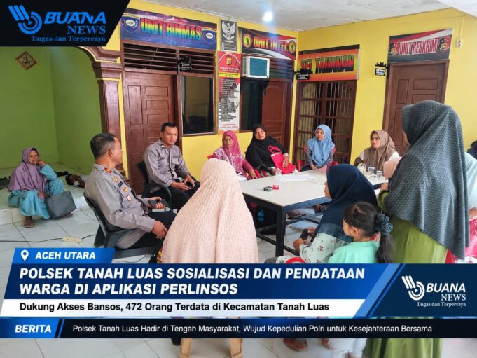 Wujud Kepedulian Polri, Polsek Tanah Luas Dampingi Warga Akses Bansos, 472 Orang Terdata